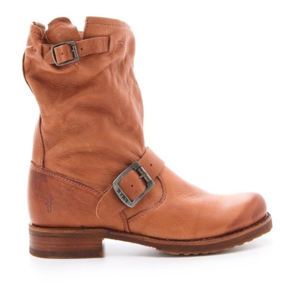 Frye Veronica Shortie Boots Whiskey Cognac Brown Womens 6.5-7